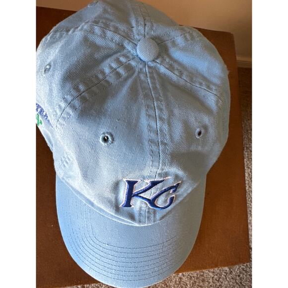 Deadstock MLB KC Royals Powder Blue 47 Brand Strapback Dad Hat Spring Training - Picture 2 of 7